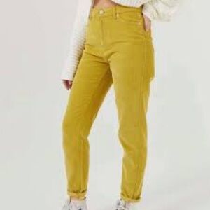 BDG Mustard Corduroy Mom Pants size 26